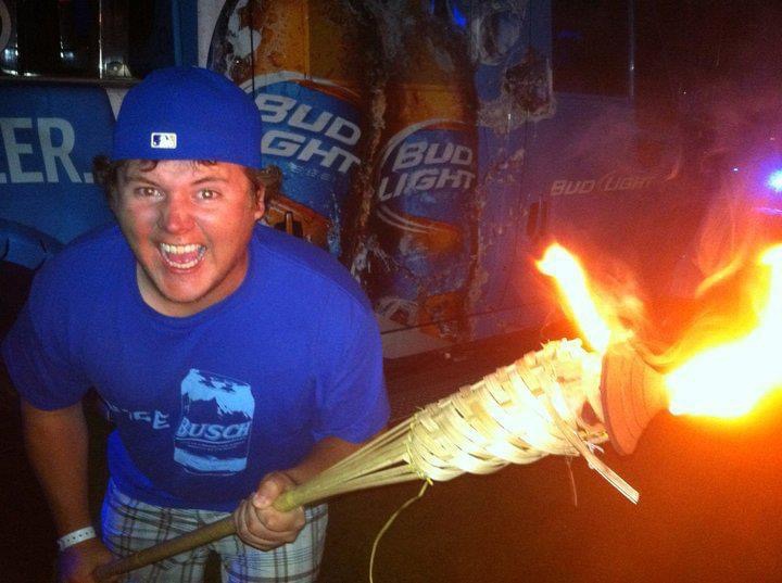Bud Light tour activation, tiki torch